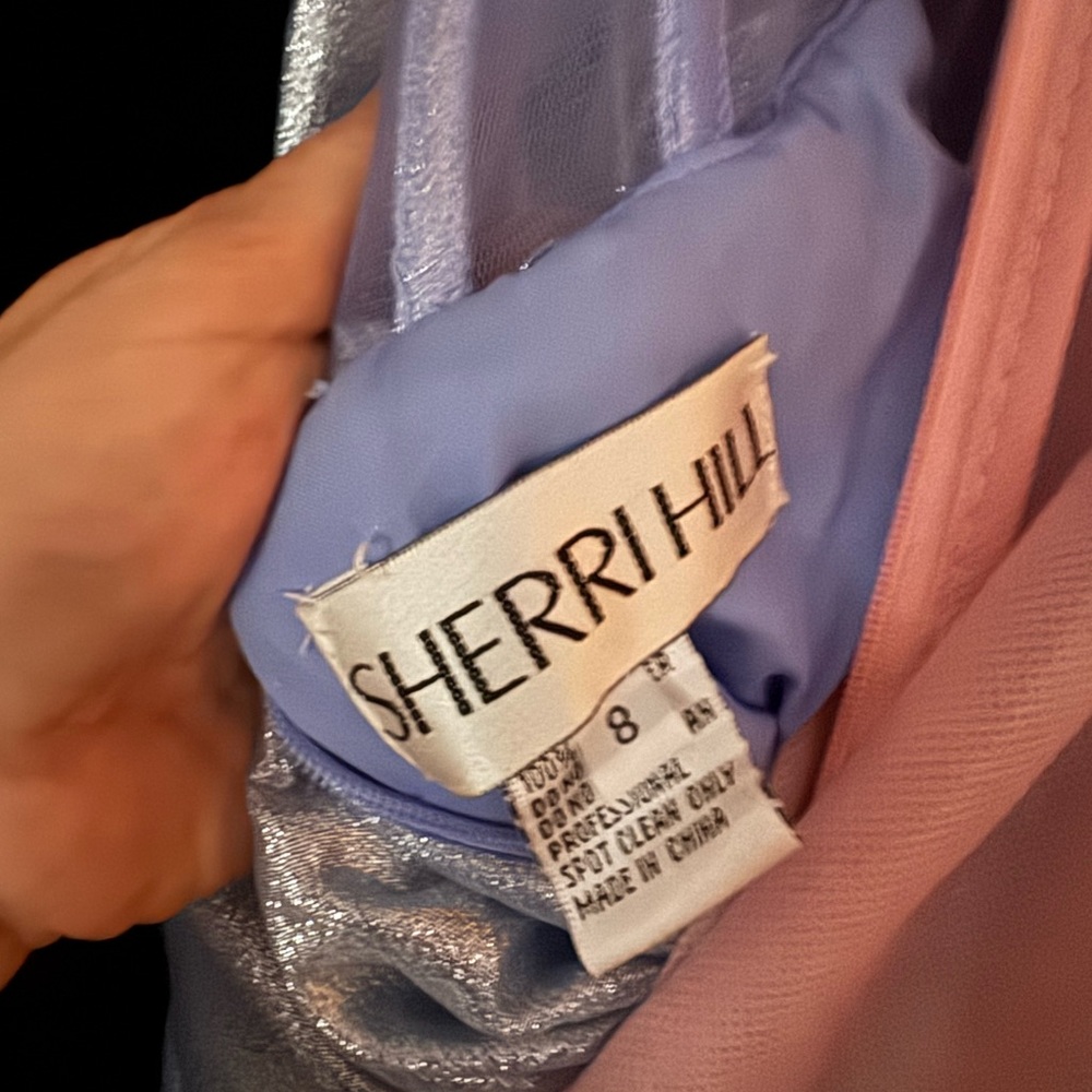Sherri Hill Pink and Silver Prom Dress